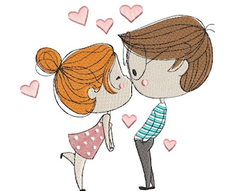 Baby Kiss Embroidery Design (Digital Download)