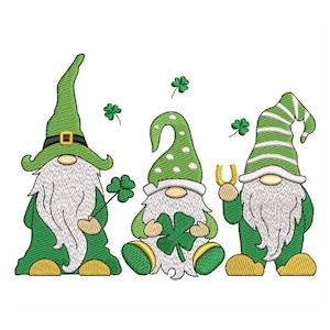 Broderie de nains de la Saint-Patrick, 3 tailles, téléchargement immédiat.