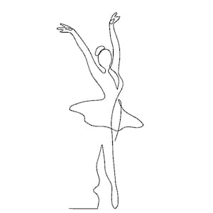 Ballerina embroidery design.