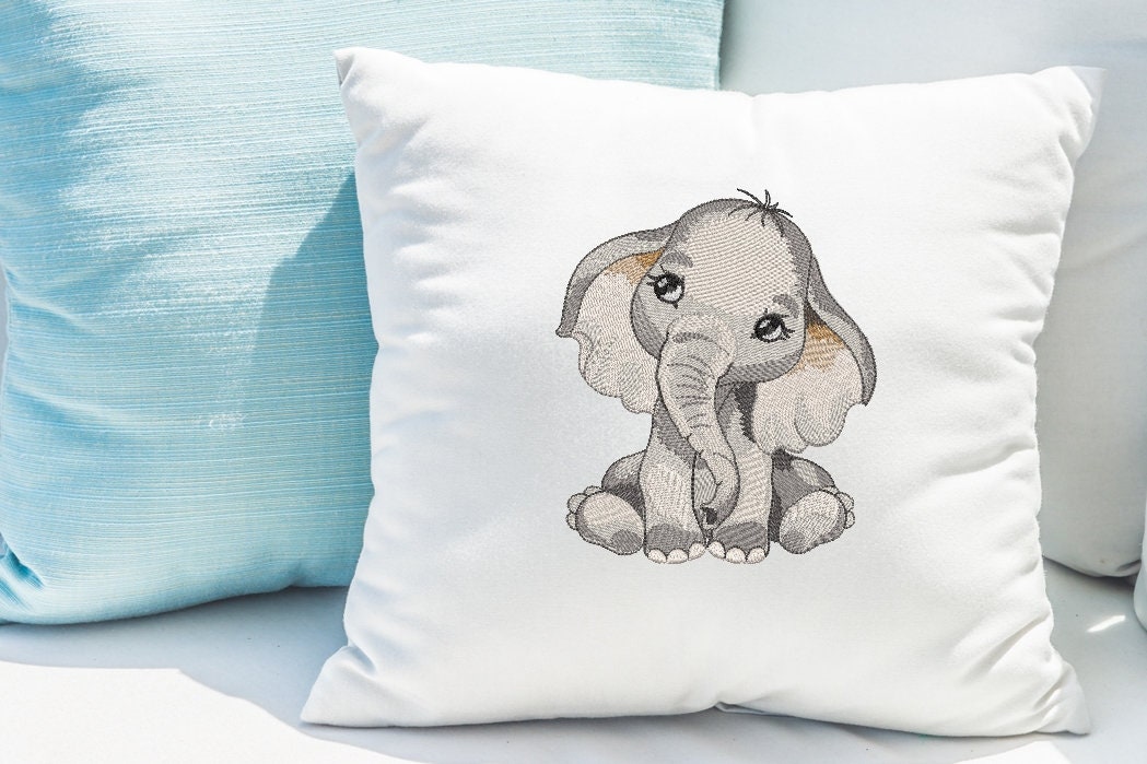 象の刺繍デザイン、5 つのサイズ、即時ダウンロード。 - Etsy 日本