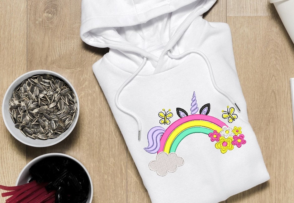 Rainbow Embroidery Design, 4 Sizes, Instant Download. - Etsy