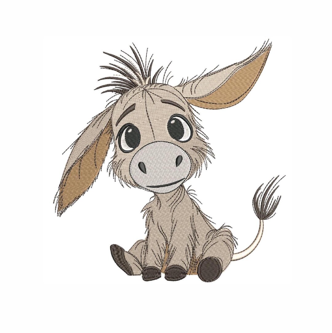 Funny Donkey Machine Embroidery Design: Farm Animal (instant Download ...
