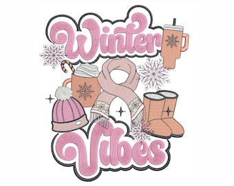 Winter Vibes Machine Embroidery Design (Instant Download)