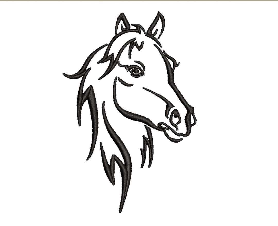 Horse Machine Embroidery Design , 4 Sizes , Instant Download . Etsy