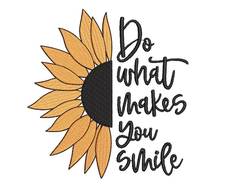 Sunflower Embroidery Design 5 Sizes Etsy