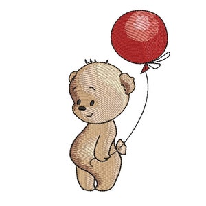 Teddy bear embroidery design , 3 sizes.