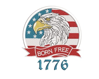 Amerikanische Flagge Adler Stickdatei: Souvenir