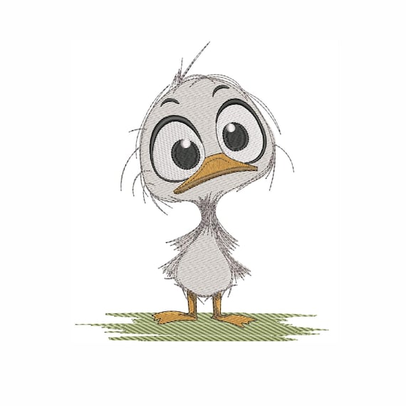 Funny Duck Embroidery Design: Crazy Chicken Farm Art (5 Sizes) (Digital Download)