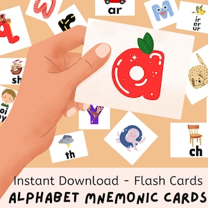 Cartes mnémoniques de l'alphabet, Mélanges, Diphtongues, R contrôlé, Sensibilisation phonologique phonémique élémentaire, Cartes flash de l'alphabet, Impression instantanée