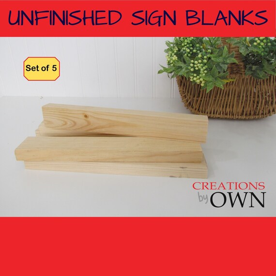 Unfinished best sale wood decor