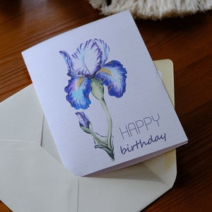 Carte d'anniversaire, carte numérique de haute qualité, carte d'anniversaire, carte postale, aquarelle, été