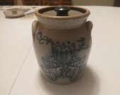 Vintage Rowe Pottery Kitchen Canister With Lid Bicentennial Design 1986