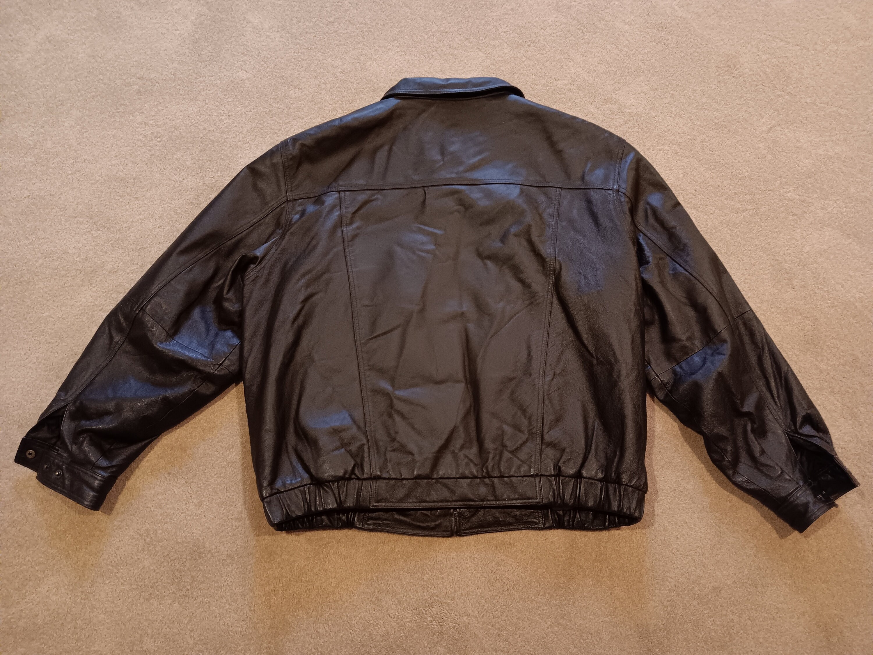 Susquehanna Trial Outfitters Black Leather Jacket Mens Large