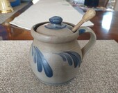 Vintage Rowe Pottery Stoneware Honey Pot With Lid 1992