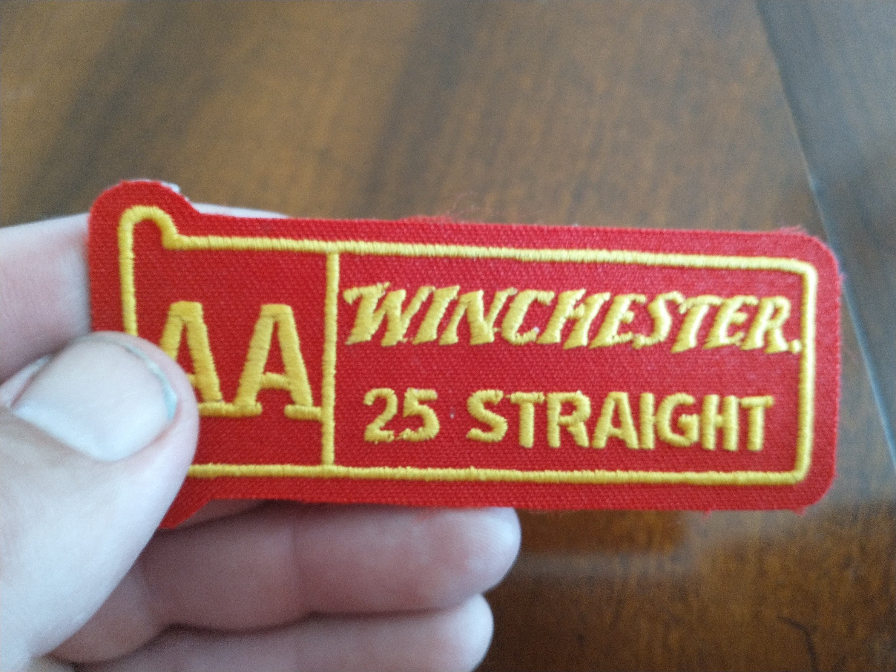 Vintage Winchester 25 Straight Patch Etsy
