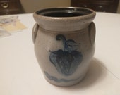 Vintage Rowe Pottery Works Country Home Collection Kitchen Canister No Lid One Strawberry Design 1991