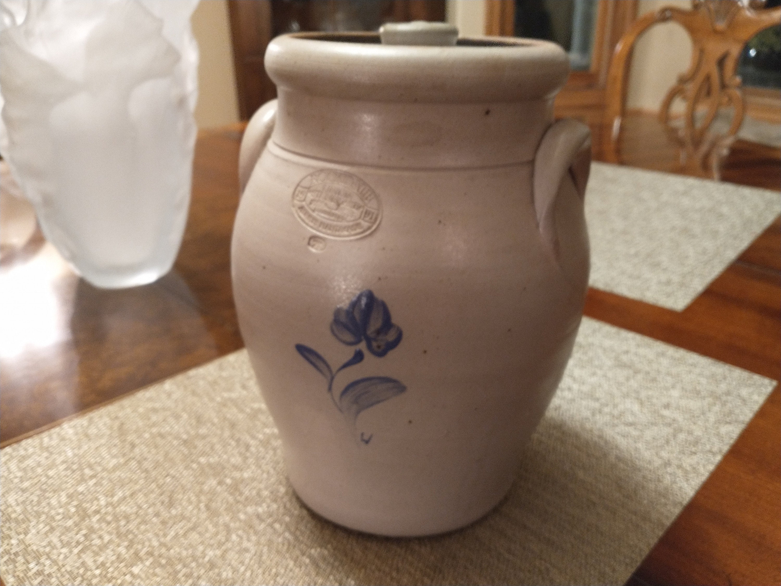 Vintage Rockdale Union Pottery Cookie Jar With Lid Heart Design 1991 Etsy
