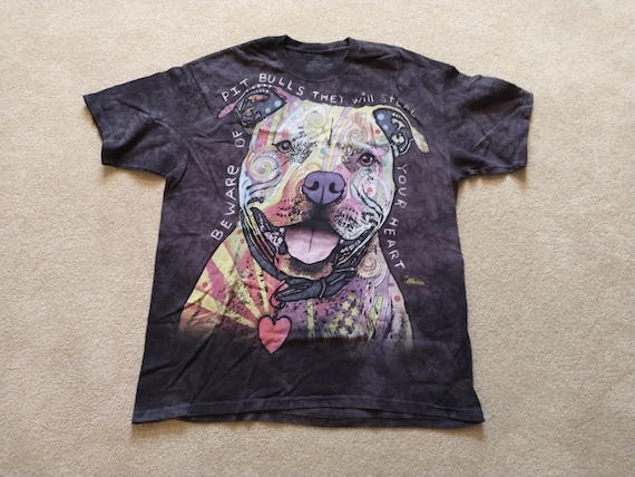 Vintage Pit Bulls Will Steal Your Heart T Shirt S… - image 1