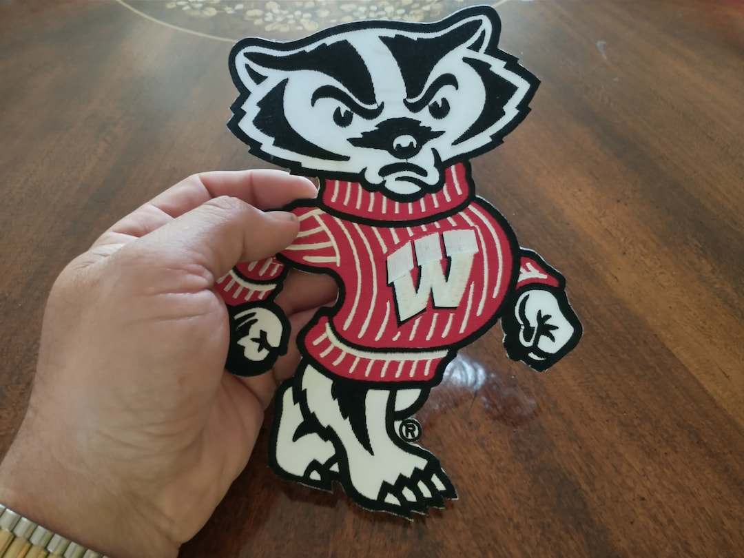 Vintage Large Wisconsin Bucky Badger Patch Etsy