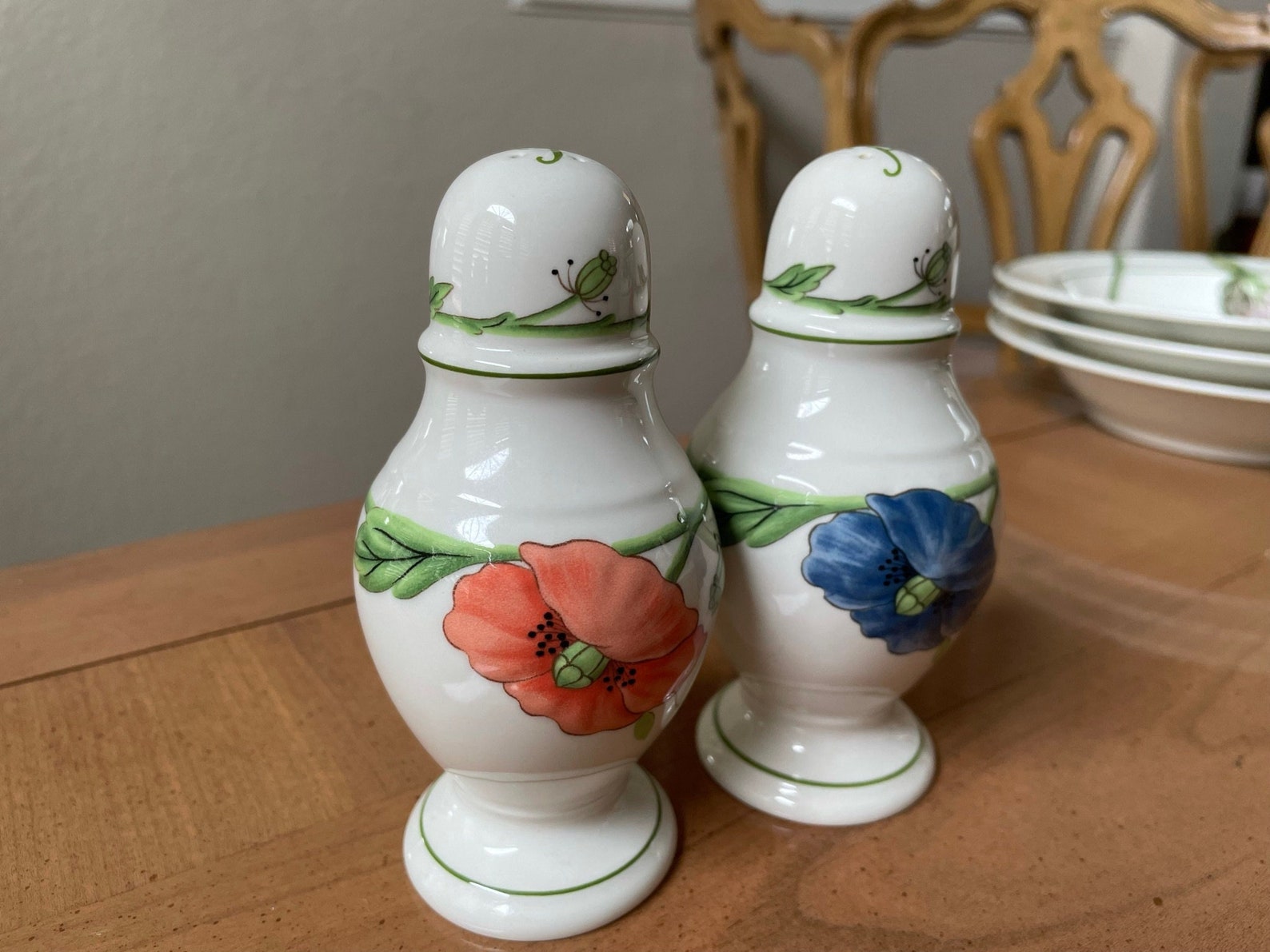 Vintage Villeroy & Boch Amapola Dinnerware Salt and Pepper Etsy