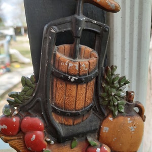 1978 Apple cider press wall plaque