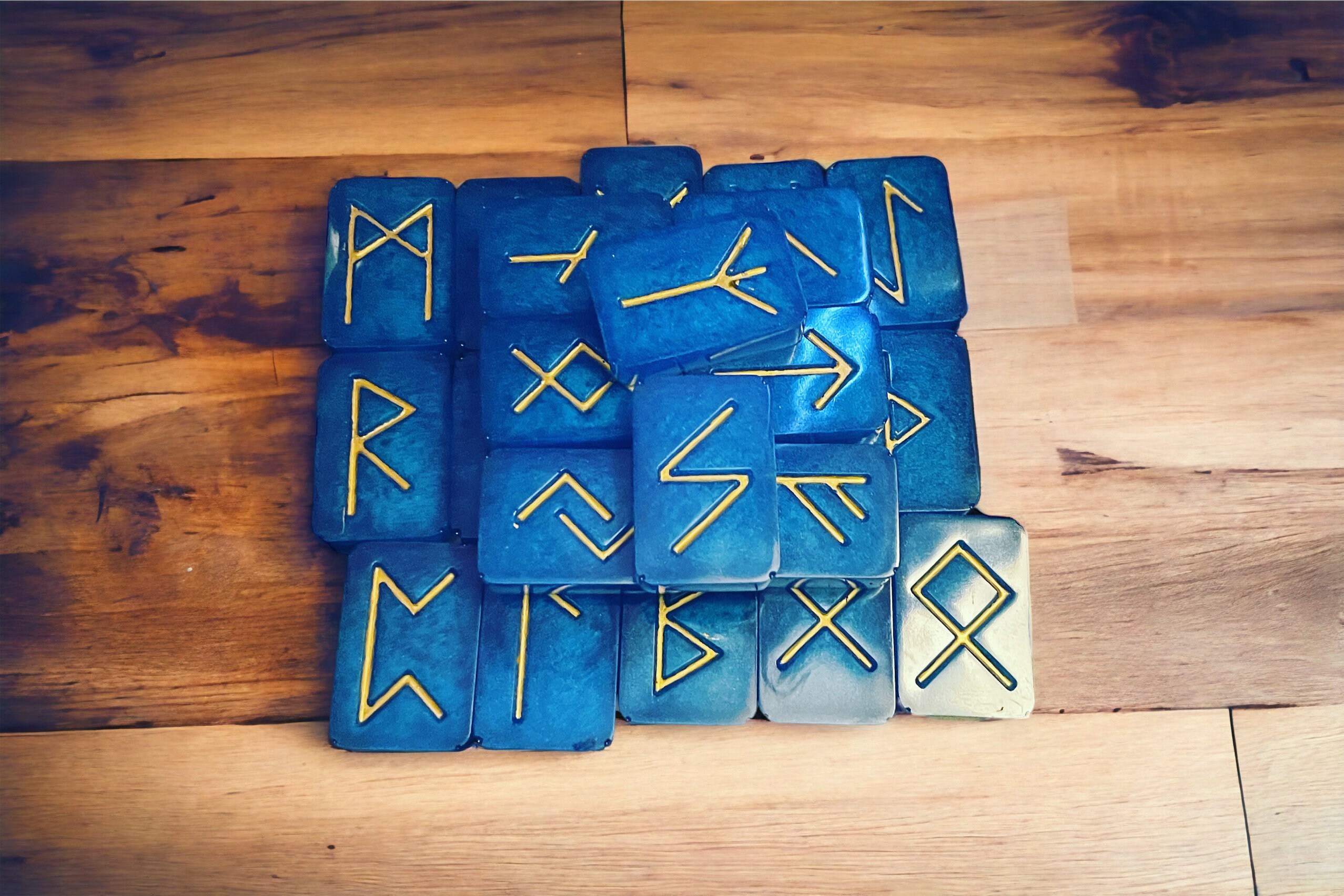 Pride Rune Hand Painted Elder Futhark Runes: Divination Set With Bag - Etsy