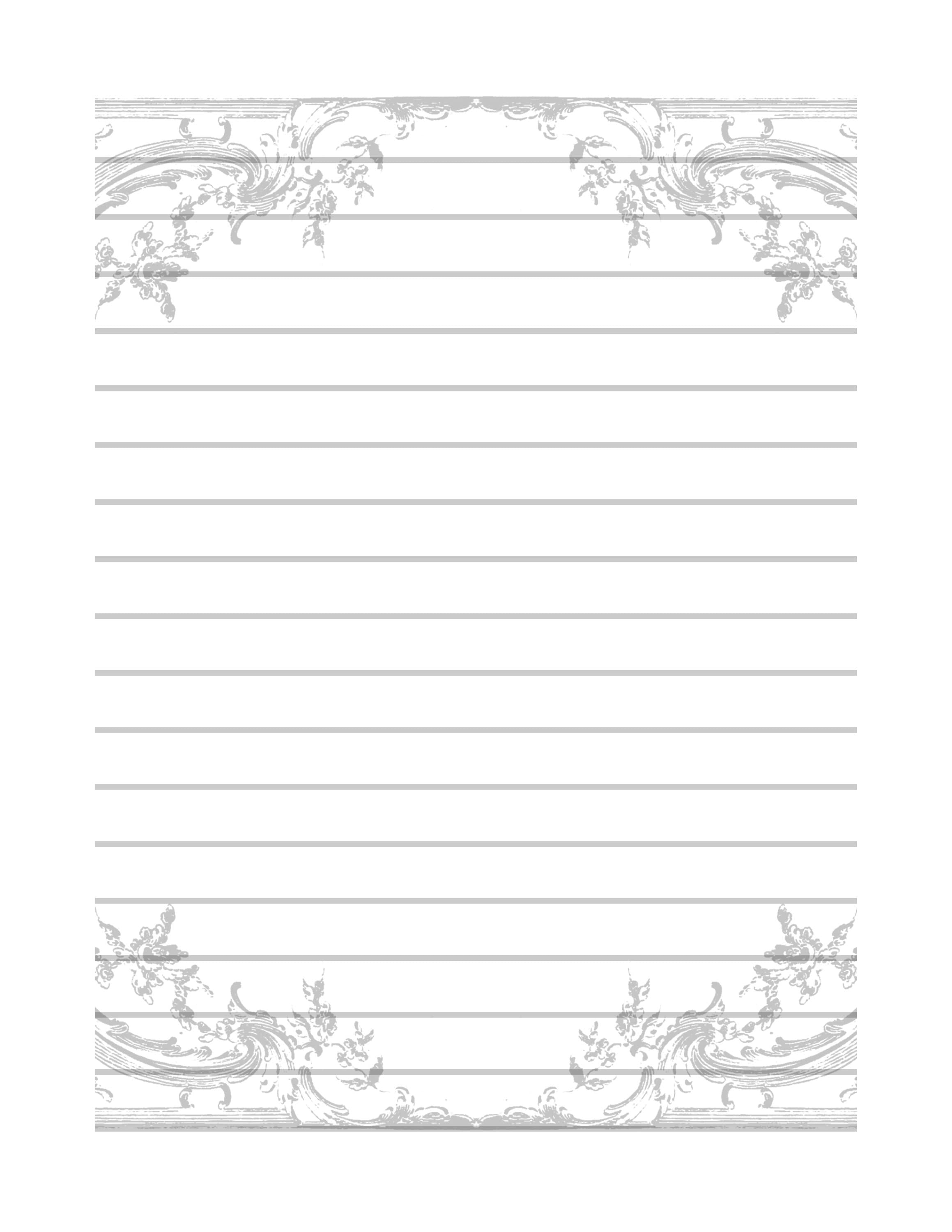 Notepad Template Goth Simple Printable Stationery, Gothic Notepaper, Printable, Notepad, Digital ...