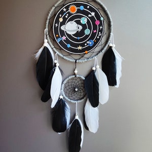 Space Solar System Dreamcatcher Galaxy Black Dream Catcher Wall 
