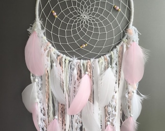 Acchiappasogni Dreamcatcher con piume, fatto a mano, sensore di sogni per camera da letto, decorazione domestica, grande vintage sensore di sogni da parete mobile ornamento appeso camera da letto