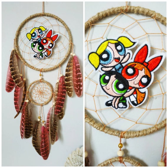Powerpuff Girls Room Decor Pink Dreamcatcher for Girls Dream Etsy