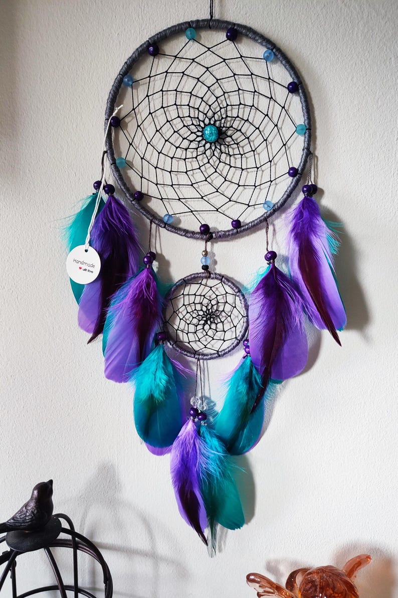Purple Dream Catcher Personalized Gift, Boho Dreamcatcher Wall Hanging ...