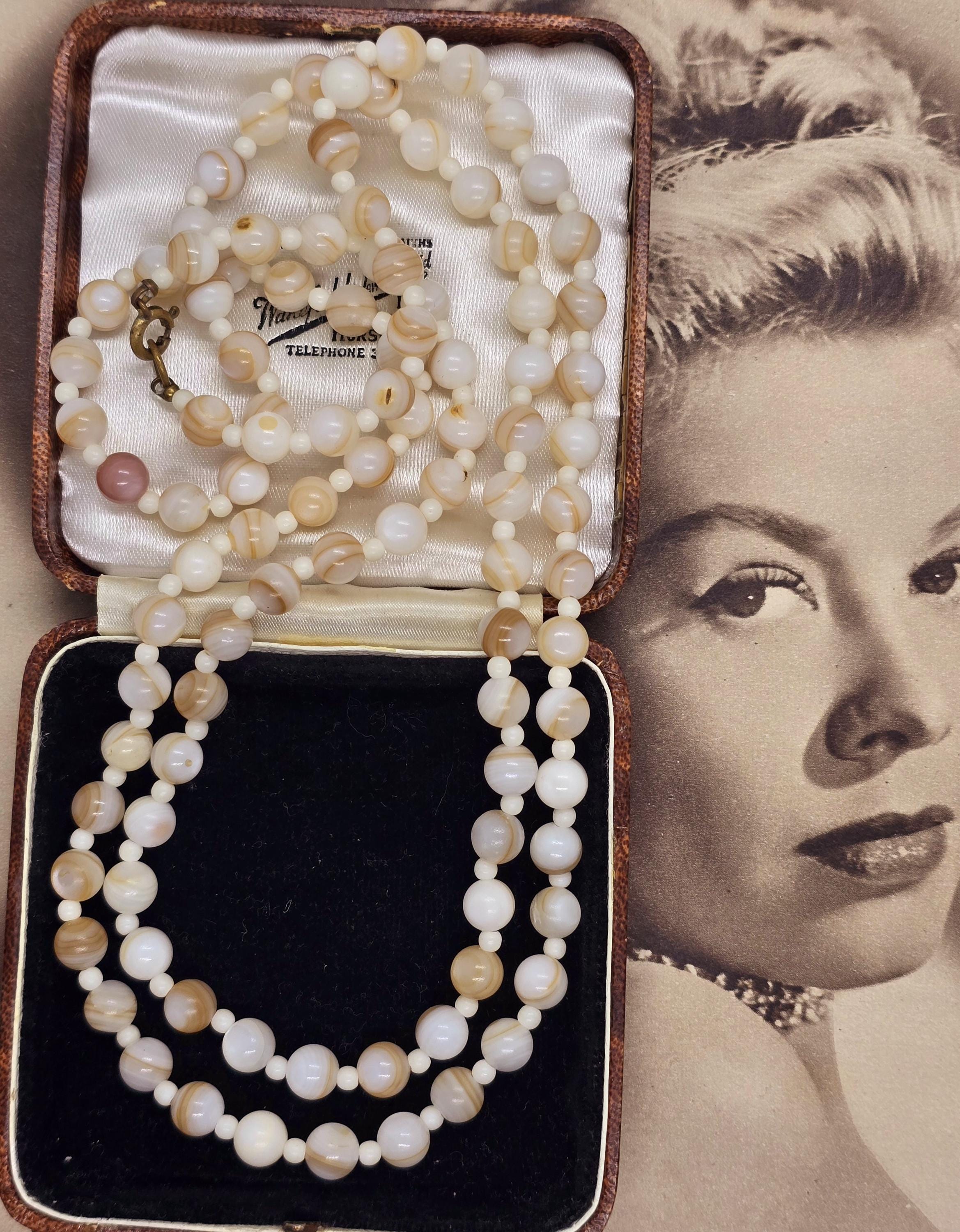 BRACELET EN PERLES de verre Murano Vintage années 80' EUR 30,00