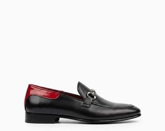 Mocasines de cuero hechos a mano: Zapatos de vestir sin cordones para hombre
