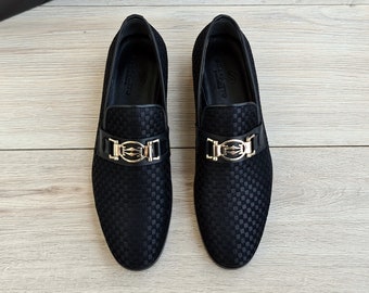 Premium Leather Men&#39;s Loafer | Handmade Slip-On Dress Shoes for Men | Genuine Leather Casual Shoes for Party Prom Wedding