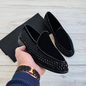 Black casual loafers for men hot sale