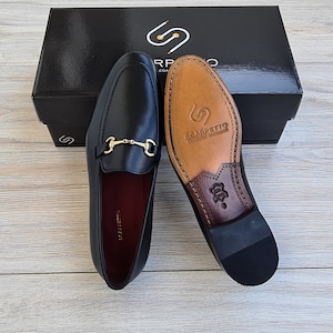 Mocasines de cuero de primera calidad para hombre / Zapatos de vestir sin cordones hechos a mano para hombre / Zapatos casuales de cuero genuino para fiesta, graduación, boda
