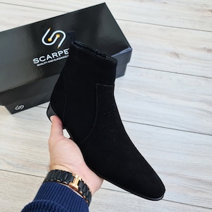 Mens pointed suede boots outlet