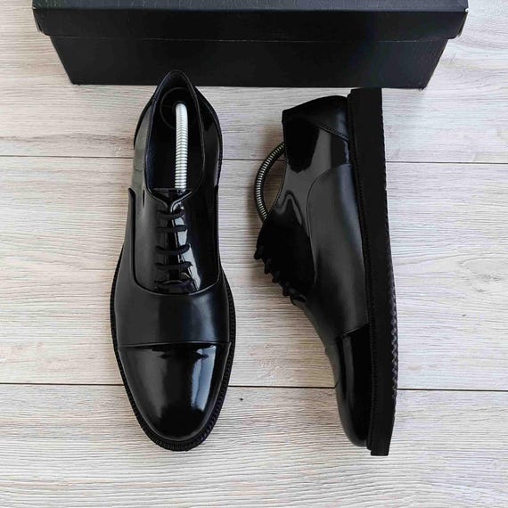Handmade Black Leather Dress Shoe | Men's Formal Oxford Shoes