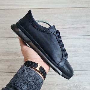 Damier Leather Sneakers for Men