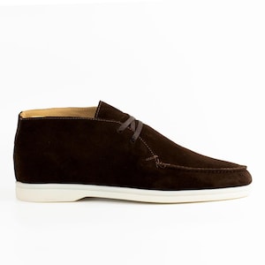 Men&#39;s All Suede Leather Ankle Boots - Summer