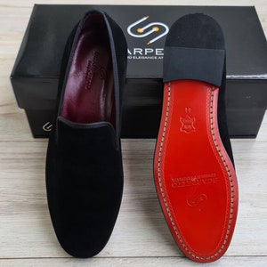 mens red bottom loafers