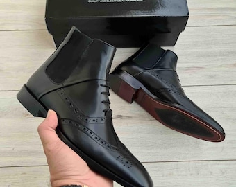 Men's Chelsea Leather Boots | Full Grain Leather