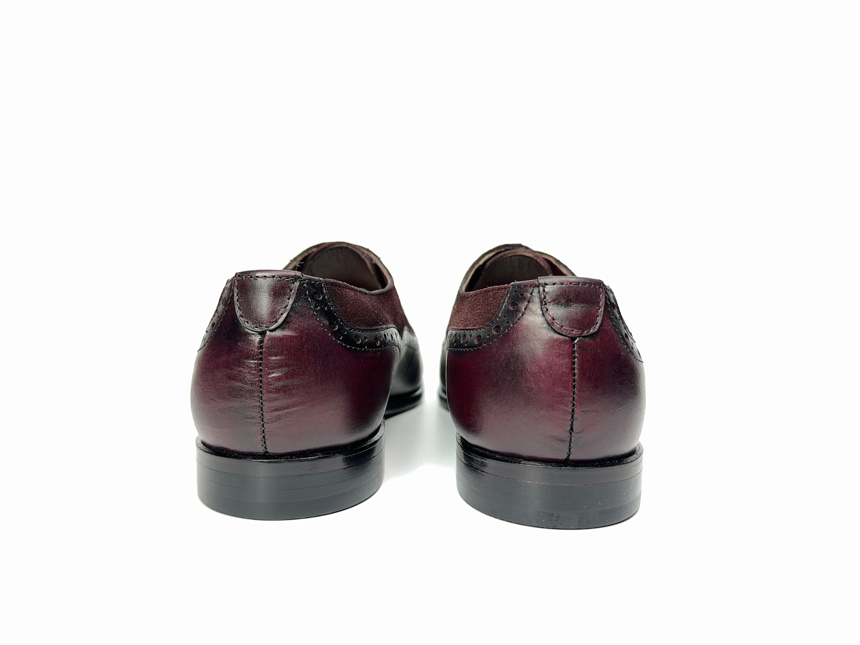 Handmade Burgundy Leather Dress Shoe: Men