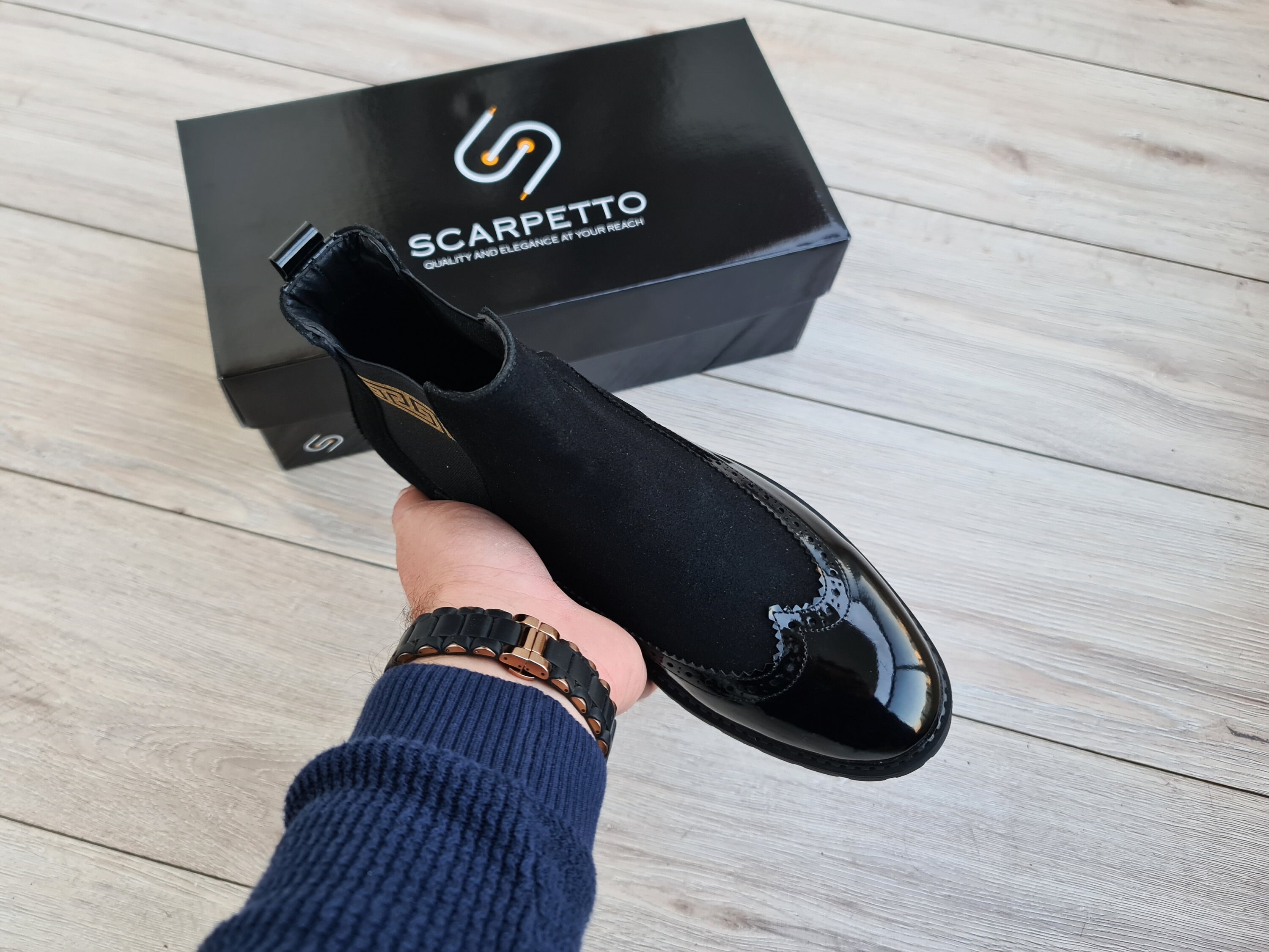 mens heeled chelsea boots