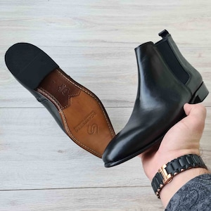 Men&#39;s Chelsea Leather Boots | Full Grain Leather | Zip-UP