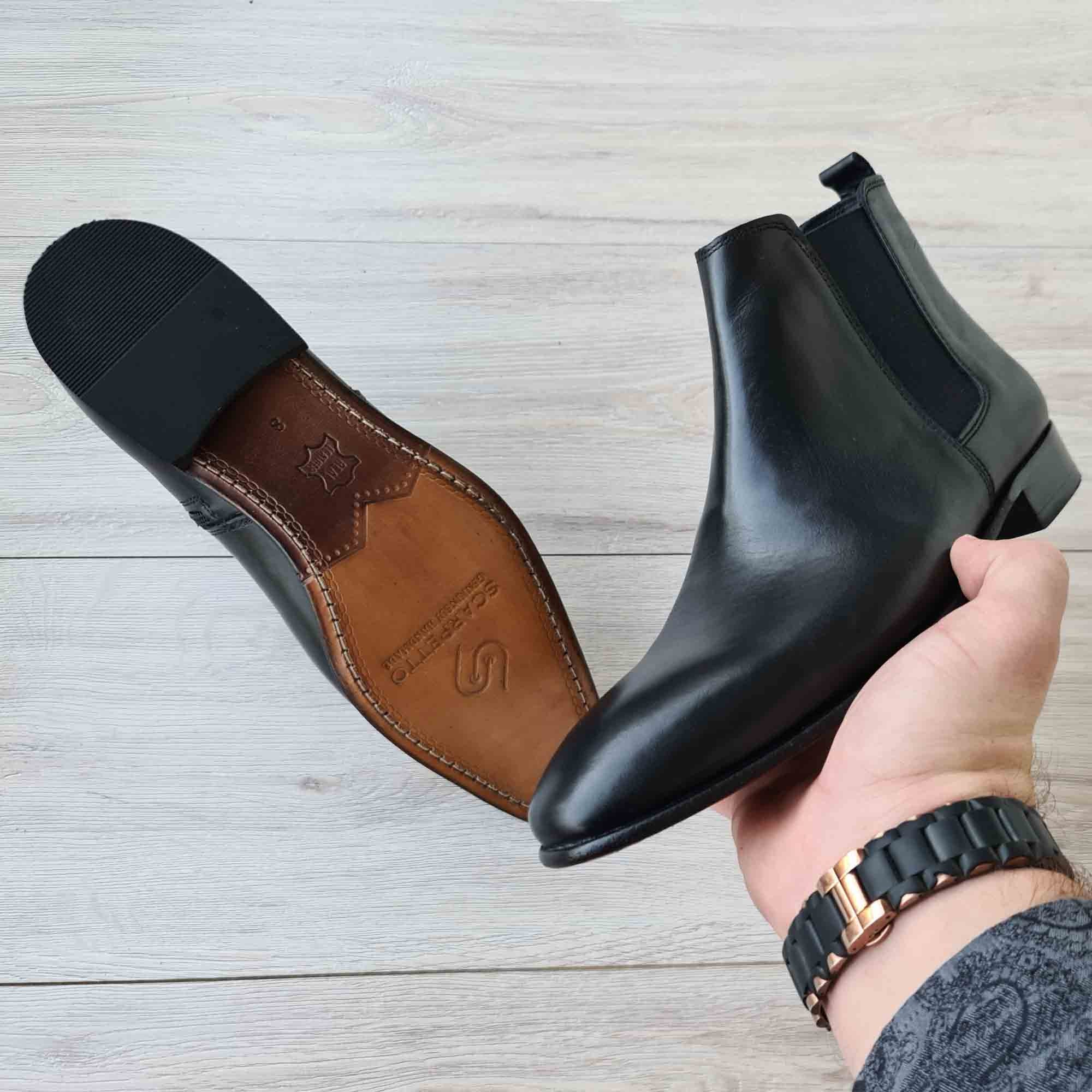 Men's Chelsea Leather Boots | Full Grain Leather | Zip-up - Etsy