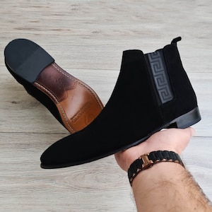 Greeky Men&#39;s Chelsea Leather Boots