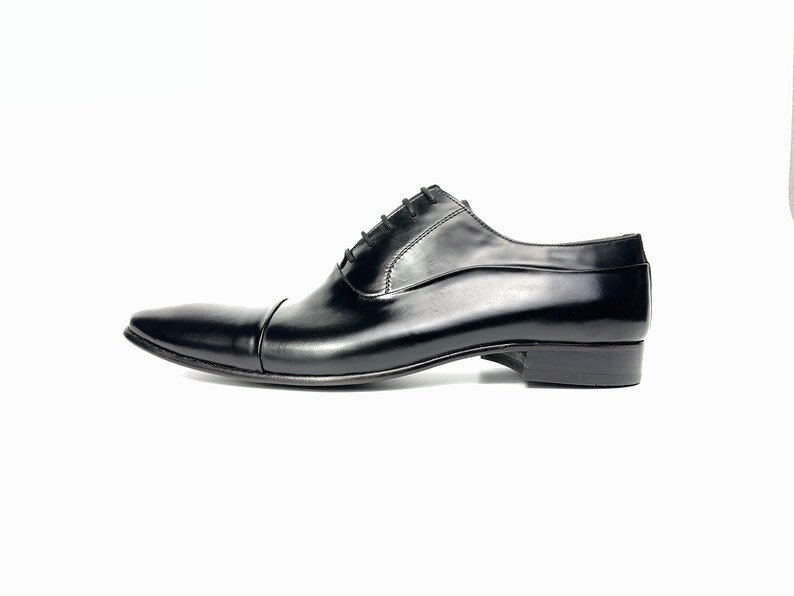 Premium Black Leather Dress Shoes for Men Handmade Mens Genuine Leather