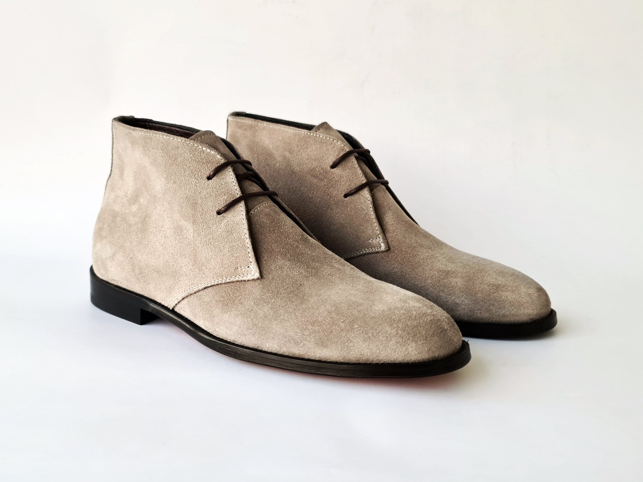 Men\'s Brown Leather Chukka Boots with Beige Outsole Cole Haan 2.Zerogrand Chukka Boots Men main image 4
