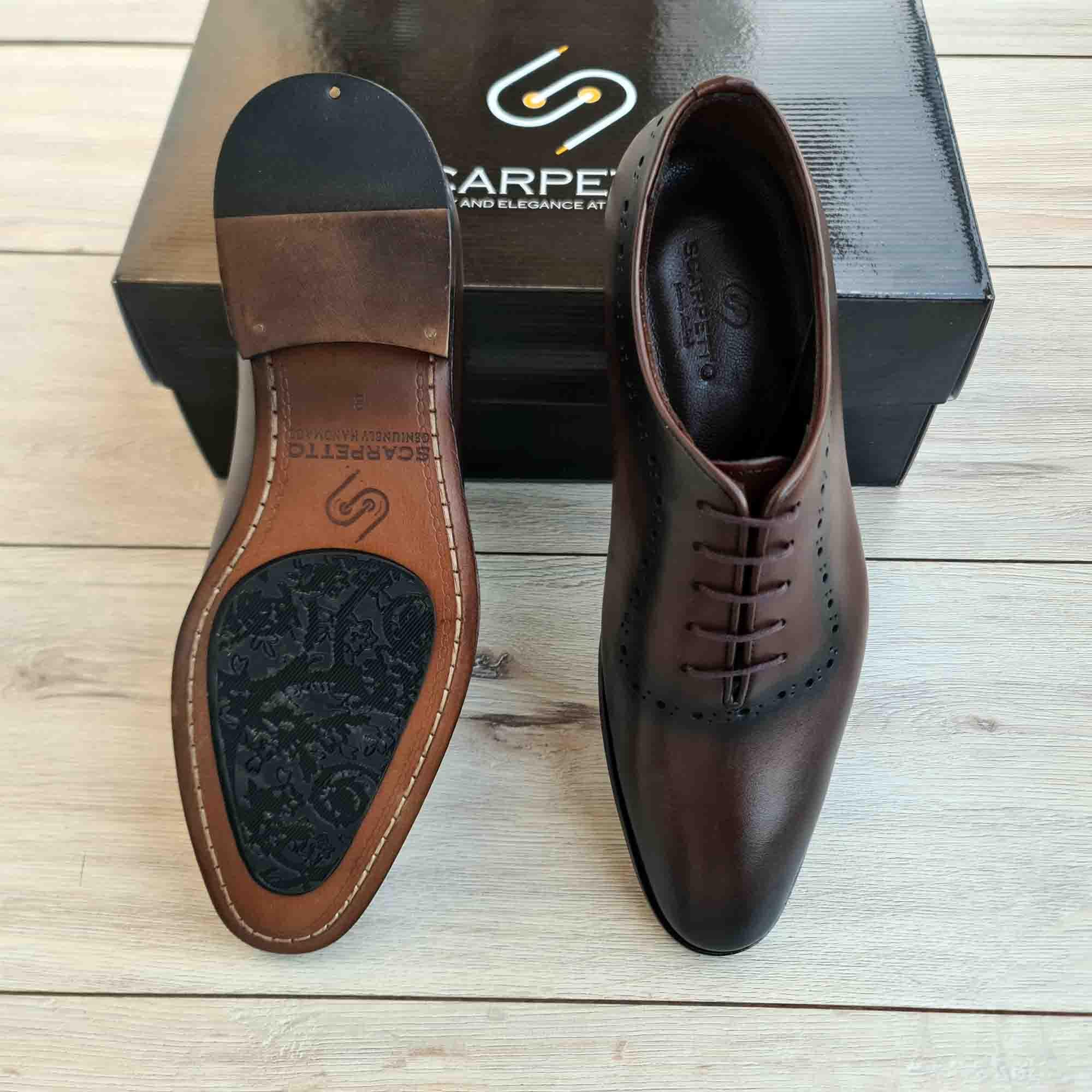 Kiton Men’s Oxford Dress Shoes US 11.5 12 Antique Dark Brown Museum Patina Oxford tobacco patina - Animas Code main image 2